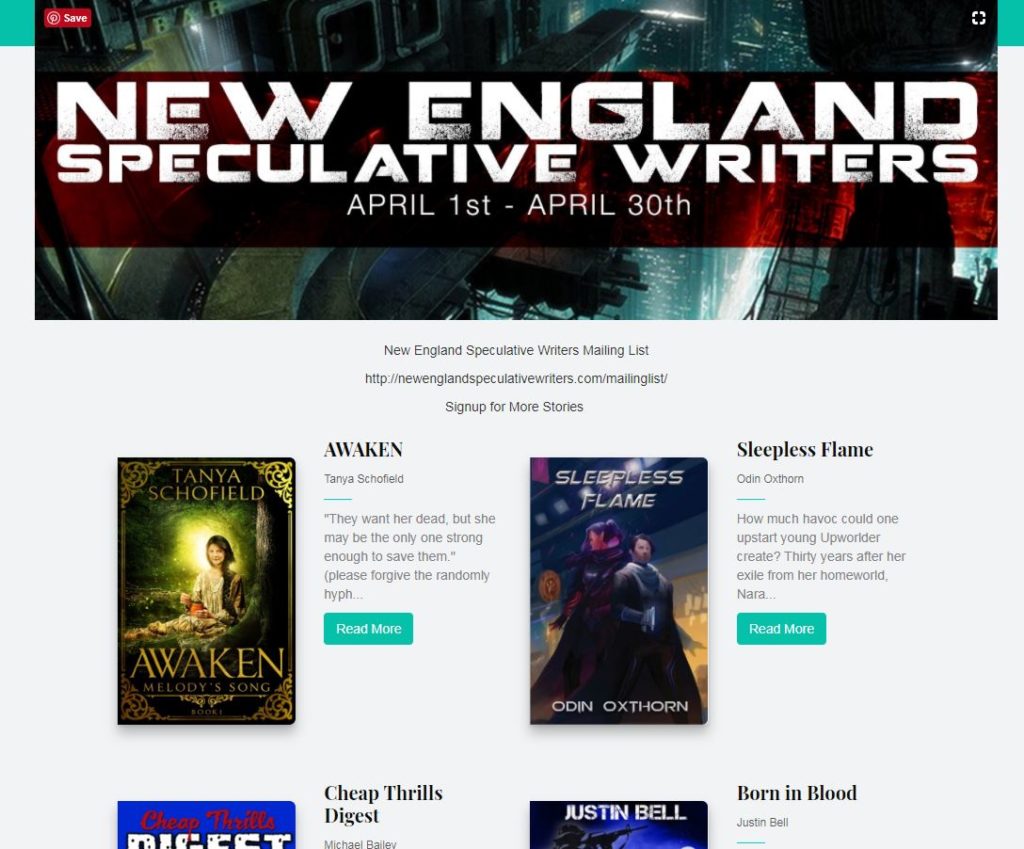 New England Speculative Writers Giveaway